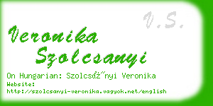 veronika szolcsanyi business card